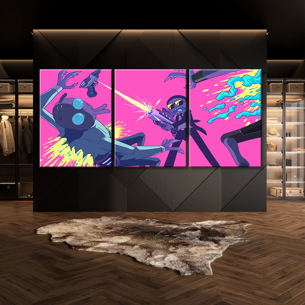 Tableaux de Rick & Morty - 3 Pièces - Home sweet - 3, manga