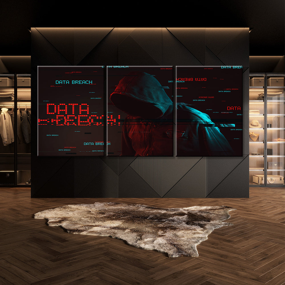 Tableaux Data Breach - 3 Pièces - Home sweet - 3, Cyberpunk