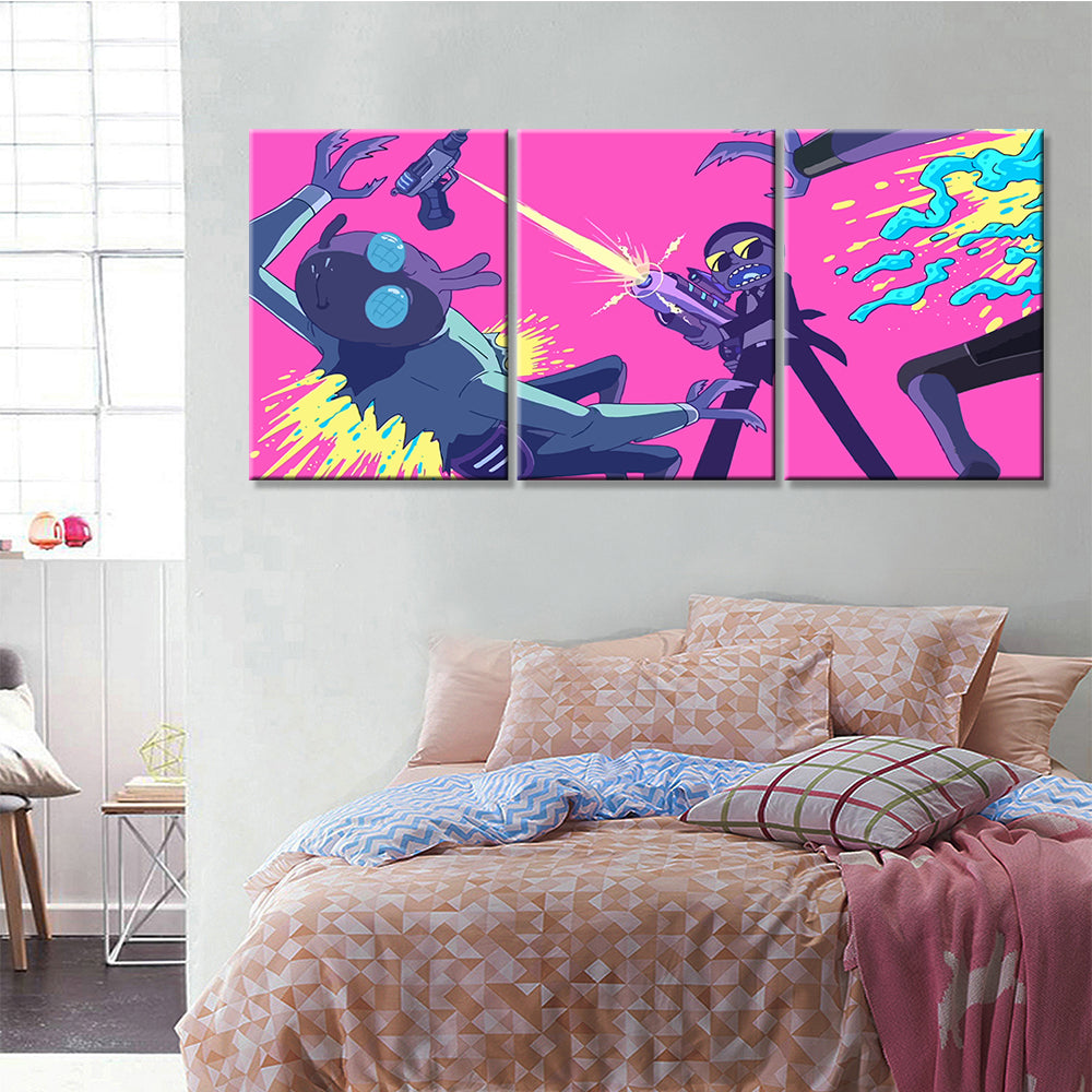 Tableaux de Rick & Morty - 3 Pièces - Home sweet - 3, manga