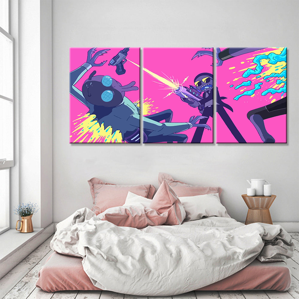 Tableaux de Rick & Morty - 3 Pièces - Home sweet - 3, manga