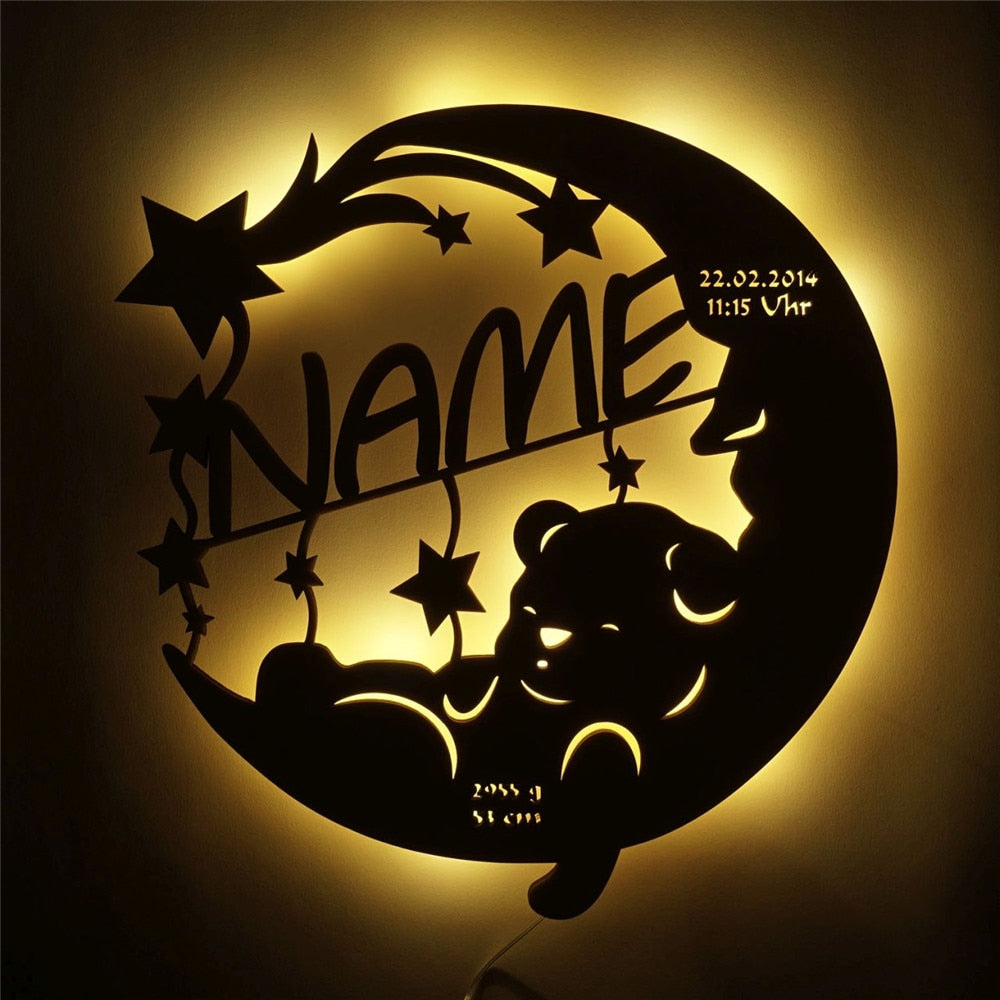 LED Personnalisable animaux - 13 Modèles - Home sweet - custom, LED, Veilleuse