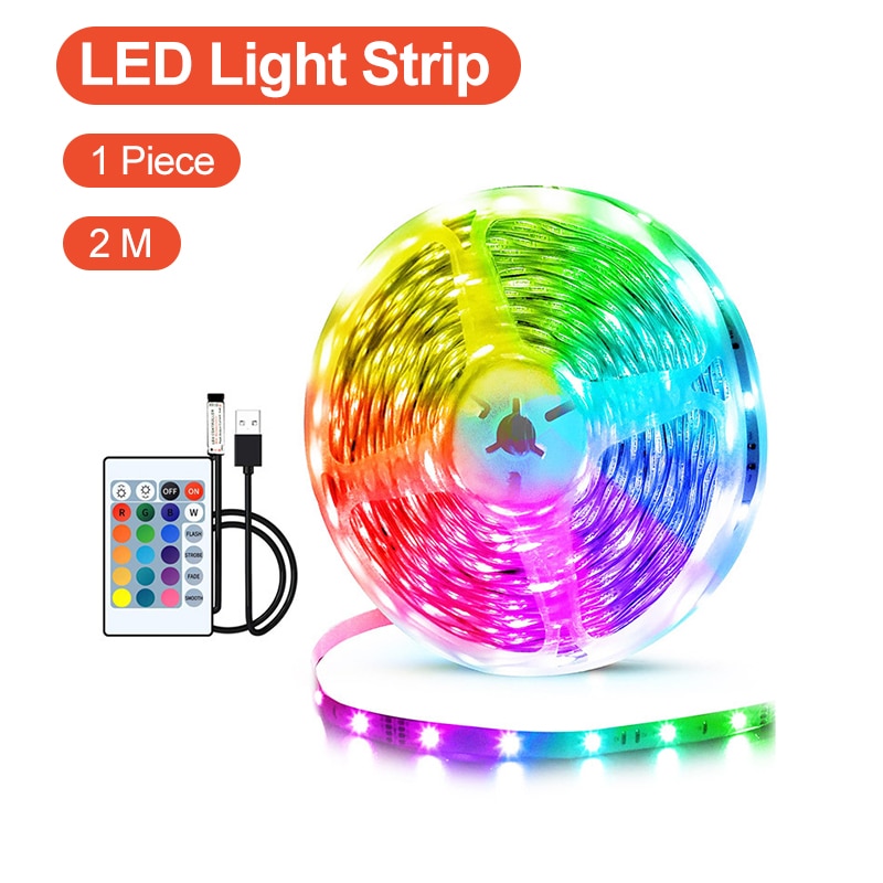 Bande lumineuse LED avec télécommande multi couleurs - 2 Mètre - 30LED / M - Home sweet - GAMING, LED