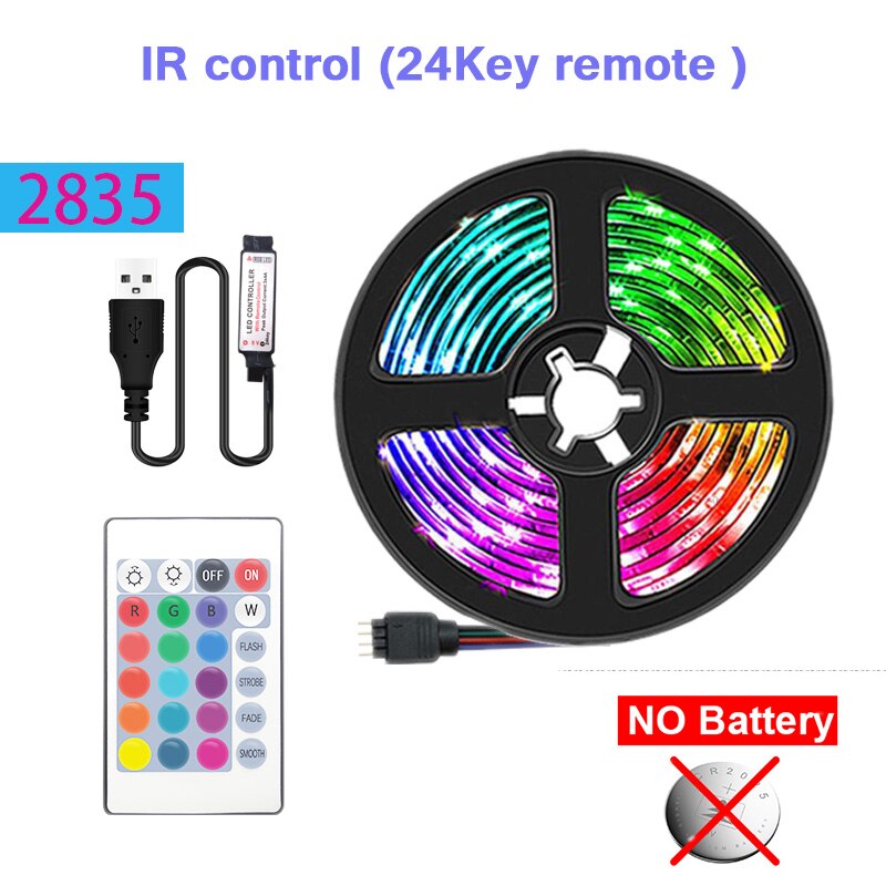 Bande lumineuse LED avec télécommande multi couleurs - 2 Mètre - 30LED / M - Home sweet - GAMING, LED