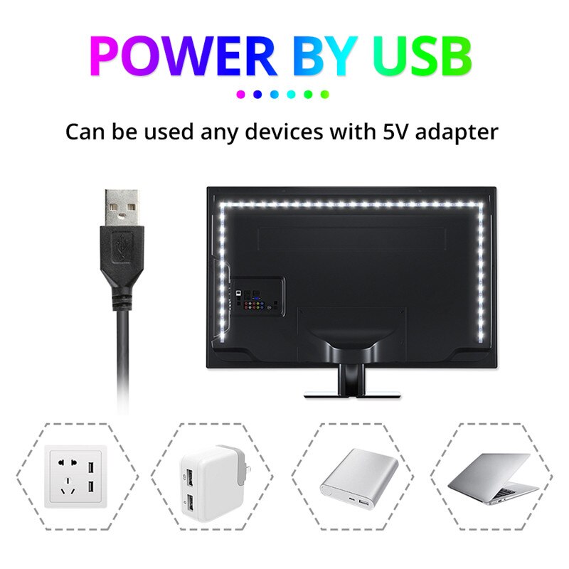 Bande lumineuse LED avec télécommande et Bluetooth - multi couleurs - 3 Mètre - 60LED / M - Home sweet - GAMING, LED