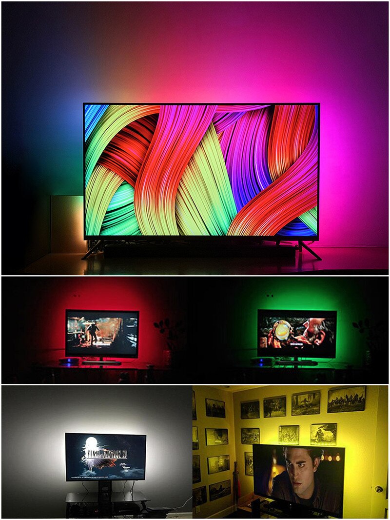 Bande lumineuse LED avec télécommande multi couleurs - 1 Mètre - 60LED / M - Home sweet - GAMING, LED