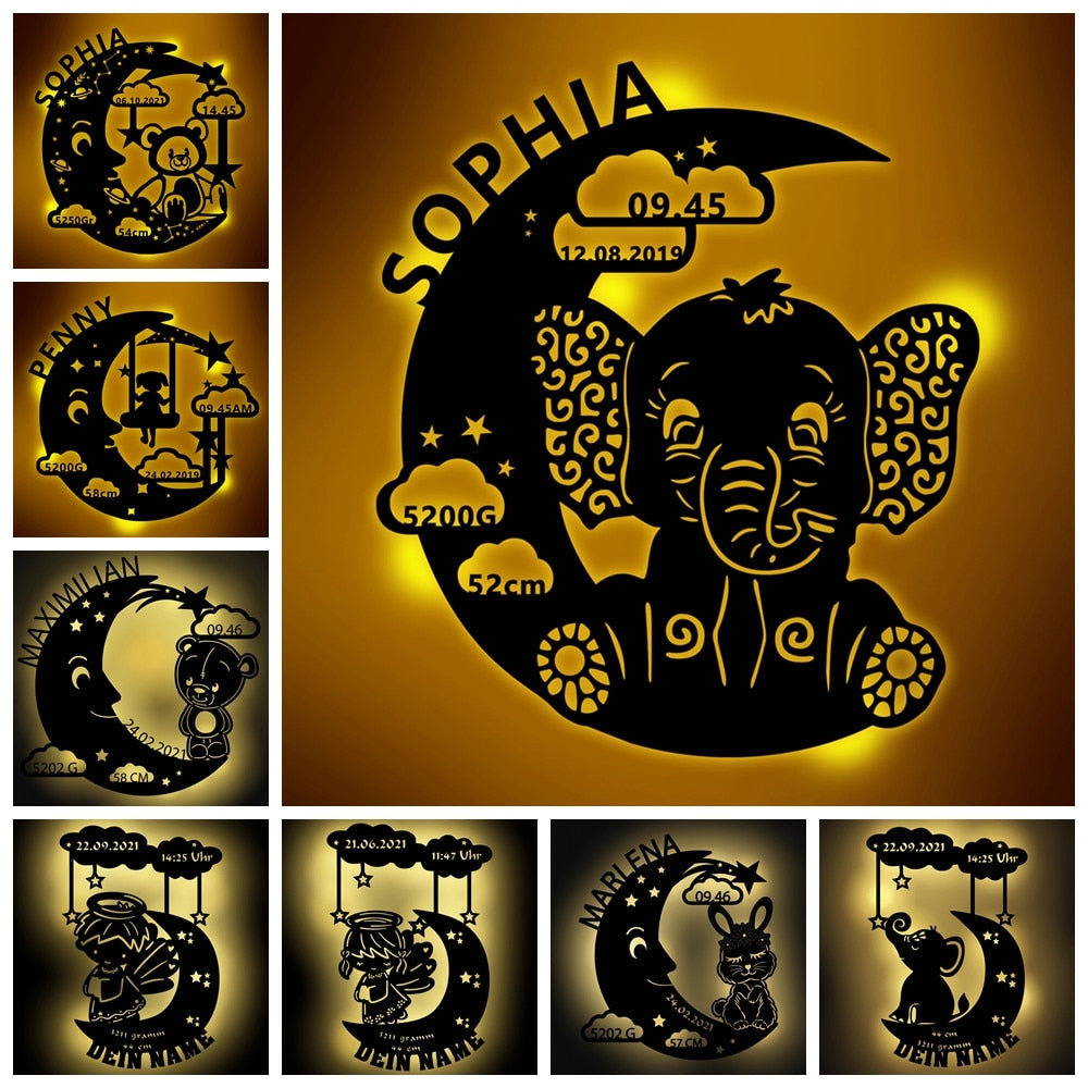 LED Personnalisable animaux - 13 Modèles - Home sweet - custom, LED, Veilleuse