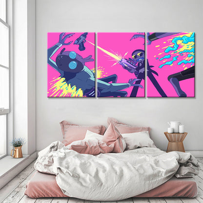 Tableaux de Rick & Morty - 3 Pièces - Home sweet - 3, manga